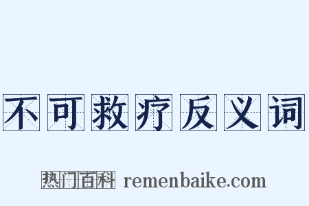 不可救疗反义词是什么意思的图片
